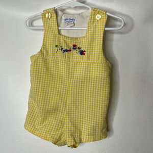 Vintage little goodies by Good Lad yellow jack and Jill romper Jon Jon sz 12m
